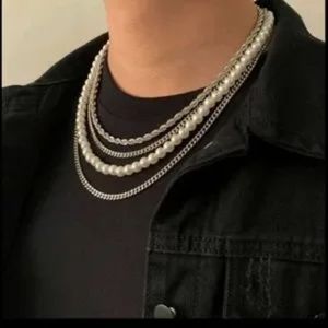 Punk Hip-hop Twisted Silver Color Chicker Necklace